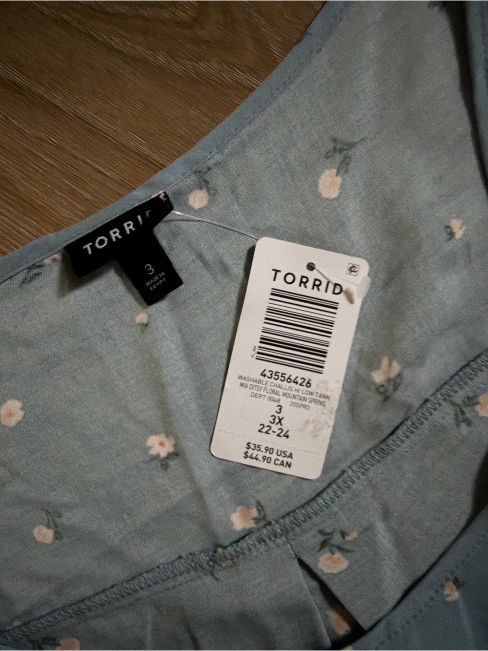 TORRID Hi Low Challis Tank Top NWT - Picture 5 of 5